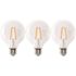 40-Watt Equivalent G25 Globe Dimmable Filament Clear CEC Title 20 E26 LED Vintage Edison LIght Bulb, Soft White (3-Pack)