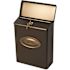 Gibraltar Mailboxes Designer Venetian Bronze with Brushed Brass, Medium, Steel, Locking, Wall Mount Mailbox