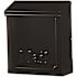 Gibraltar Mailboxes Townhouse Black, Small, Steel, Locking, Vertical, Wall Mount Mailbox
