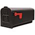 Gibraltar Mailboxes Parsons Black, Medium, Plastic, Post Mount Mailbox