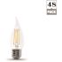 40-Watt Equivalent BA10 E26 Medium Dimmable Filament CEC Flame Tip Chandelier LED Light Bulb Soft White 2700K (48-Pack)