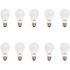 60-Watt Equivalent A19 Non-Dimmable General Purpose E26 Medium Base LED Light Bulb, Bright White 3000K (10-Pack)