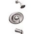 MOEN Eva Lever 1-Handle Wall-Mount Tub Shower Traim Kit in Chrome (Valve Not Included)