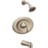 MOEN Eva 1-Handle Posi-Temp Tub and Shower Trim Kit in Brushed Nickel (Valve sold separately)