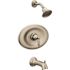 MOEN Brantford Lever 1-Handle Wall-Mount Tub Shower Traim Kit in Brushed Nickel (Valve Not Included)