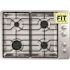 GE 30 in. Gas Cooktop in Stainless Steel with 4-Burners Including Power Burners