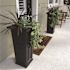 Mayne Nantucket 32 in. Tall Self-Watering Black Polyethylene Planter
