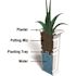 Mayne Nantucket 32 in. Tall Self-Watering Black Polyethylene Planter