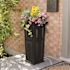 Mayne Nantucket 32 in. Tall Self-Watering Black Polyethylene Planter
