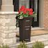 Mayne Nantucket 32 in. Tall Self-Watering Espresso Polyethylene Planter