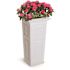 Mayne Nantucket 32 in. Tall Self-Watering White Polyethylene Planter