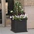 Mayne Fairfield 20 in. Square Self-Watering Black Polyethylene Planter