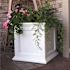 Mayne Fairfield 20 in. Square Self-Watering White Polyethylene Planter