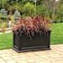 Mayne Fairfield 20 in. x 36 in. Self-Watering Black Polyethylene Planter