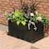 Mayne Fairfield 20 in. x 36 in. Self-Watering Black Polyethylene Planter
