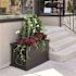 Mayne Fairfield 20 in. x 36 in. Self-Watering Black Polyethylene Planter