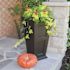 Mayne Fairfield 28 in. Tall Self-Watering Black Polyethylene Planter