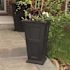 Mayne Fairfield 28 in. Tall Self-Watering Black Polyethylene Planter