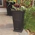 Mayne Fairfield 28 in. Tall Self-Watering Black Polyethylene Planter