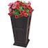 Mayne Fairfield 28 in. Tall Self-Watering Black Polyethylene Planter