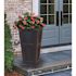Mayne Fairfield 28 in. Tall Self-Watering Espresso Polyethylene Planter