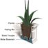 Mayne Nantucket 16 in. Square Self-Watering Black Polyethylene Planter