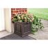 Mayne Nantucket 16 in. Square Self-Watering Espresso Polyethylene Planter