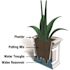 Mayne Nantucket 16 in. Square Self-Watering Espresso Polyethylene Planter