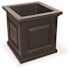 Mayne Nantucket 16 in. Square Self-Watering Espresso Polyethylene Planter