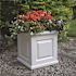 Mayne Nantucket 16 in. Square Self-Watering White Polyethylene Planter