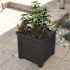 Mayne Lakeland 16 in. Square Self-Watering Black Polyethylene Planter