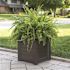 Mayne Lakeland 16 in. Square Self-Watering Espresso Polyethylene Planter