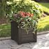 Mayne Lakeland 16 in. Square Self-Watering Espresso Polyethylene Planter