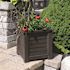 Mayne Lakeland 16 in. Square Self-Watering Espresso Polyethylene Planter
