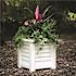 Mayne Lakeland 16 in. Square Self-Watering White Polyethylene Planter