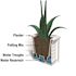 Mayne Lakeland 16 in. Square Self-Watering White Polyethylene Planter