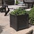 Mayne Lakeland 20in Square Self-Watering Black Polyethylene Planter