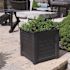 Mayne Lakeland 20in Square Self-Watering Black Polyethylene Planter