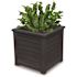 Mayne Lakeland 20in Square Self-Watering Black Polyethylene Planter