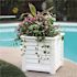 Mayne Lakeland 20in Square Self-Watering White Polyethylene Planter