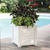 Mayne Lakeland 20in Square Self-Watering White Polyethylene Planter