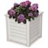 Mayne Lakeland 20in Square Self-Watering White Polyethylene Planter
