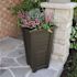 Mayne Lakeland 28 in. Tall Self-Watering Espresso Polyethylene Planter