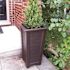 Mayne Lakeland 28 in. Tall Self-Watering Espresso Polyethylene Planter
