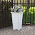 Mayne Lakeland 28 in. Tall Self-Watering White Polyethylene Planter