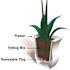 Mayne Valencia 16 in. Square Black Polyethylene Planter