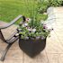 Mayne Valencia 16 in. Square Black Polyethylene Planter