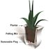 Mayne Valencia 16 in. Square Black Polyethylene Planter