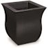 Mayne Valencia 16 in. Square Black Polyethylene Planter
