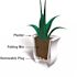 Mayne Valencia 16 in. Square Neptune Blue Polyethylene Planter